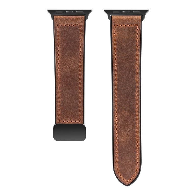 Silicone Magnetic Leather Strap For Apple Watch