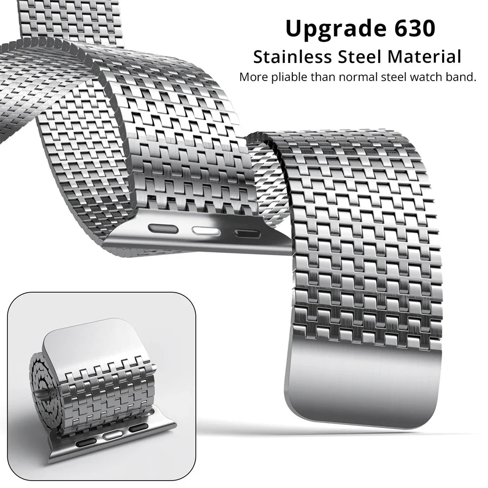 Stainless Steel Mesh Loop Magnetic Band For Apple Watch