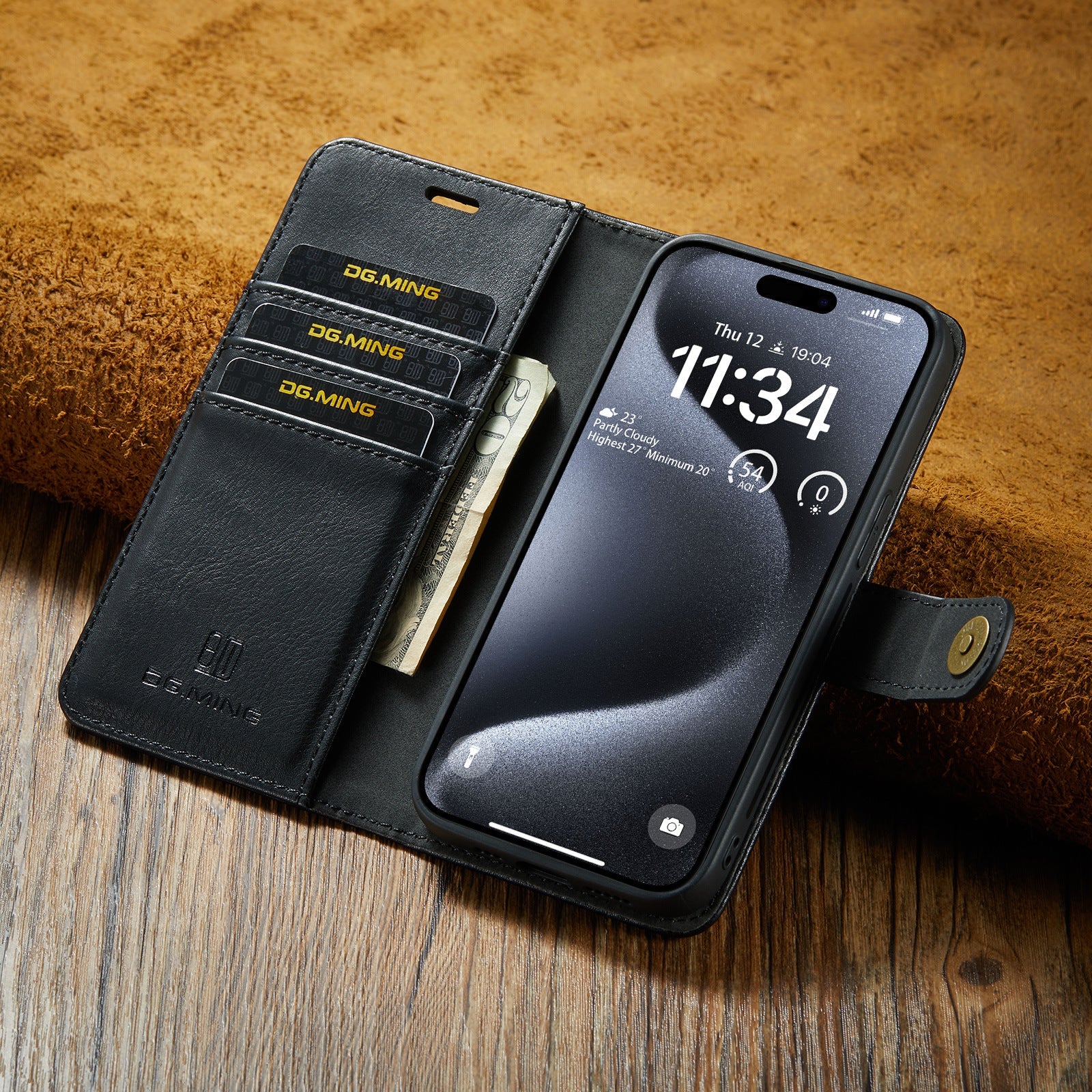 Wallet-style magnetic case for iPhone 16/15/14 Pro Max