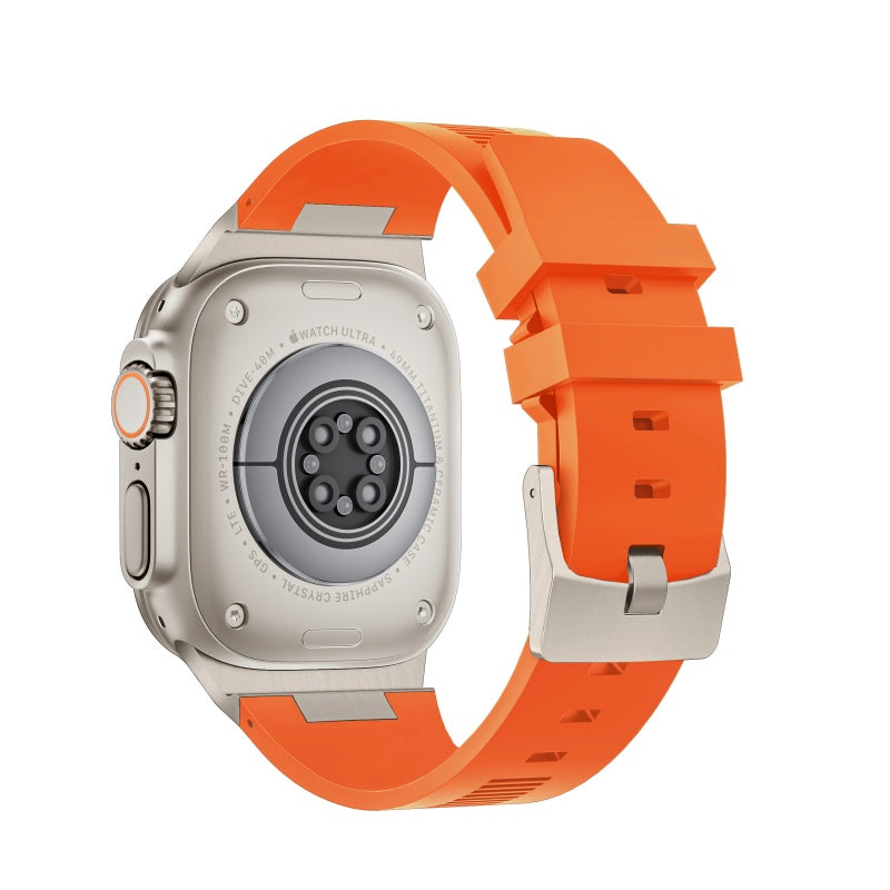 AP New Connector Silicone Band For Apple Watch