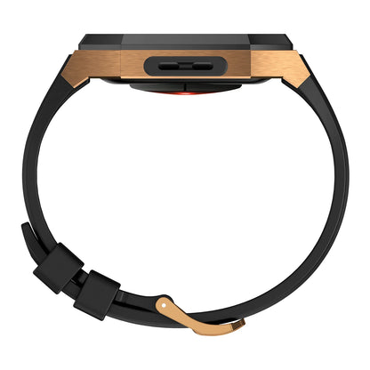 AP9009 Fluororubber Band Stainless Steel Case For Apple Watch